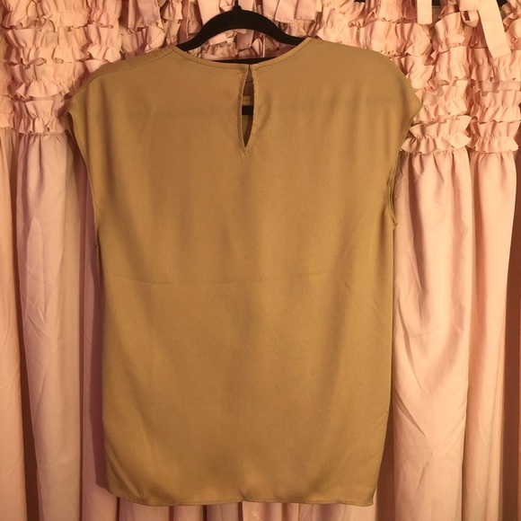 Express Beige Ruched Blouse - Picture 4 of 8